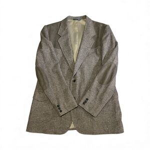 Men's Pendleton Big / Tall Western Gray Blazer with Elbow Patches